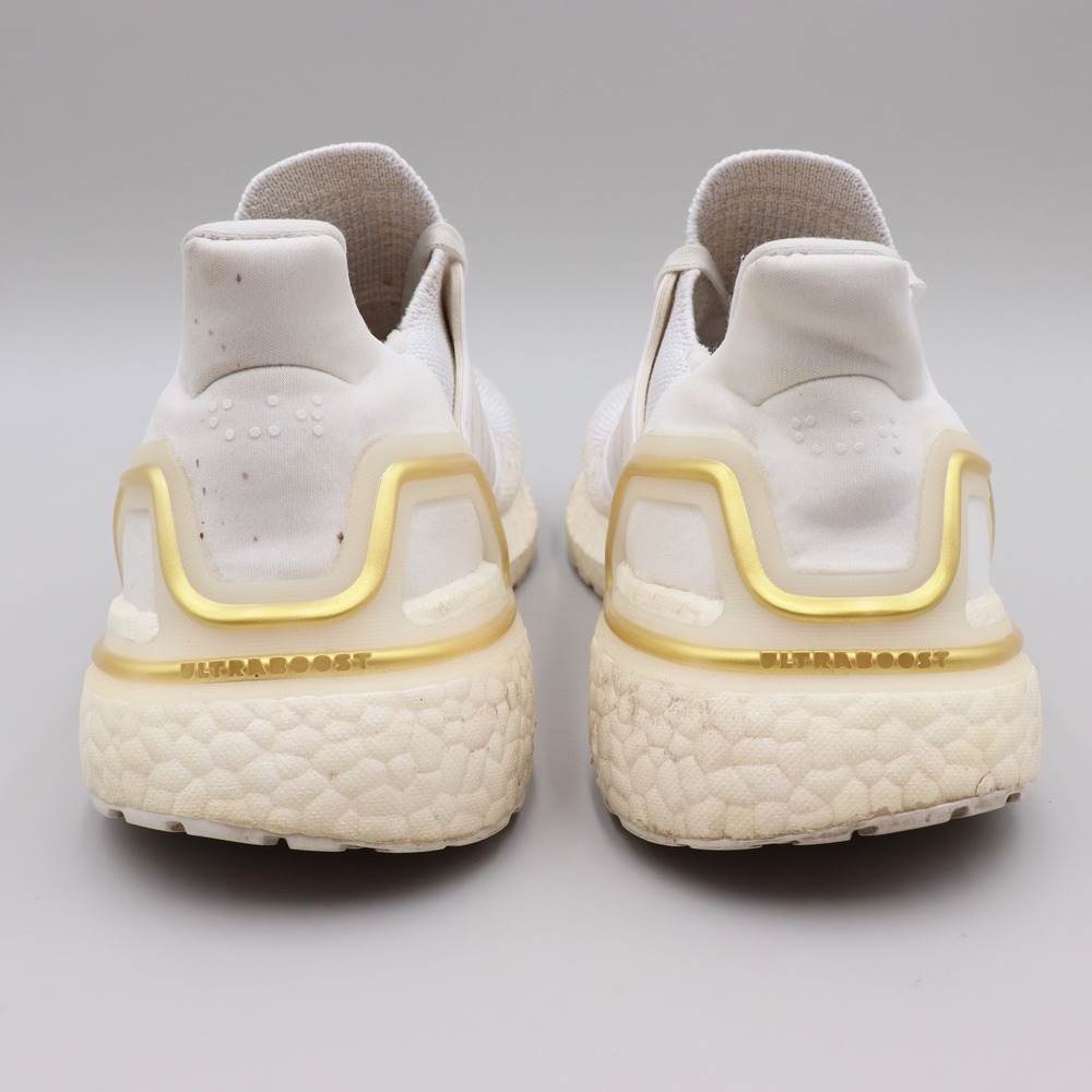 adidas Ultraboost 20 Womens Size 6.5 US White Metallic Gold Running Shoes FV8351 - Picture 6 of 9